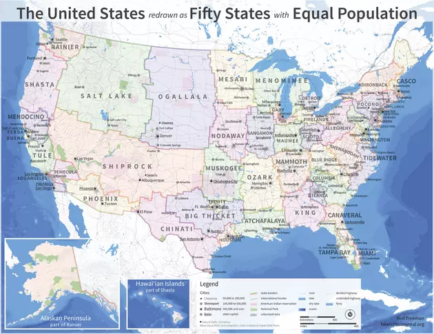 Based On Population, This Is What Idaho Would Look Like If All States Were Equal