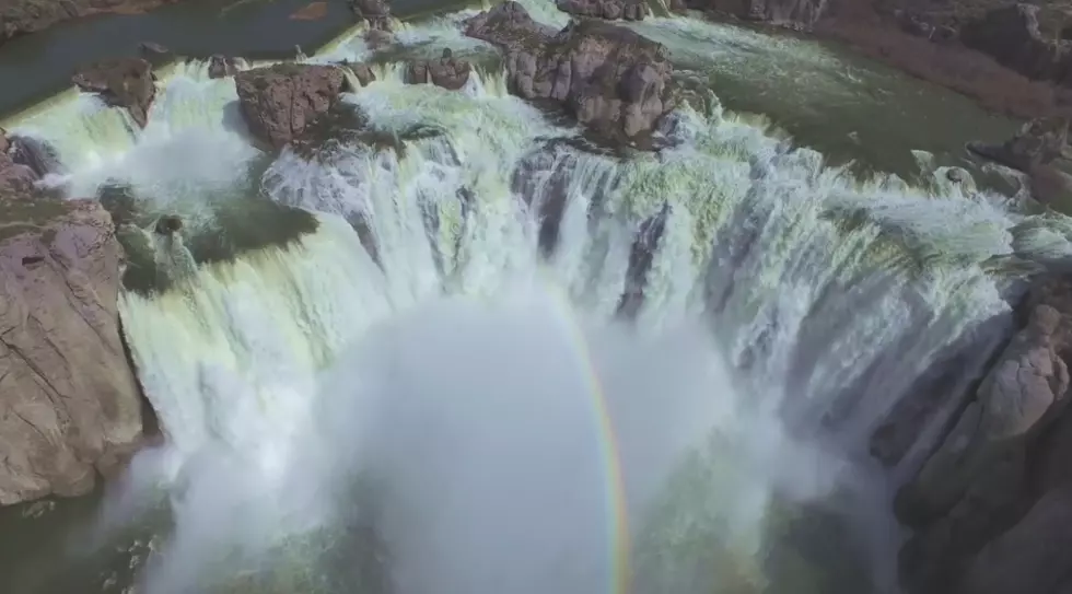 Drone Video of Shoshone Falls as Seen By a Double Rainbow (WATCH)