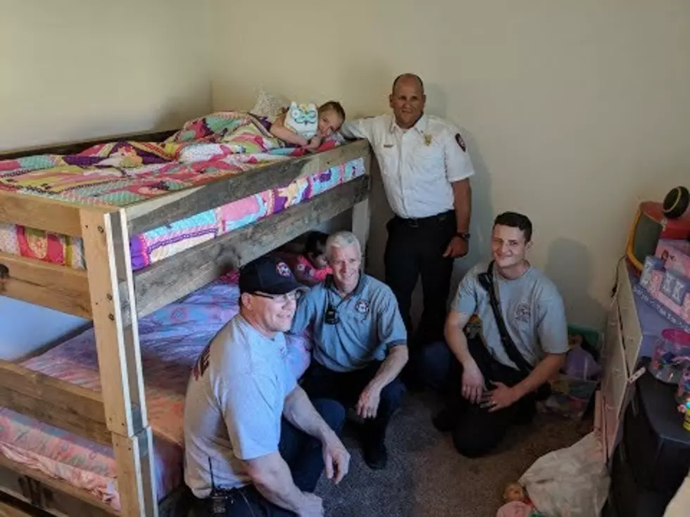 Little Girls React To New Beds Built By Twin Falls FireFighters