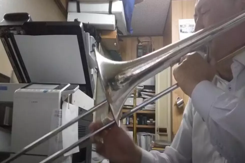 VIDEO: Trombone Jam To Famous &#8216;Idaho&#8217; Jazz Song In Supply Closet