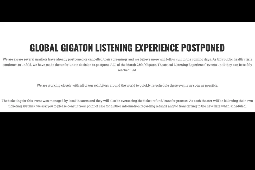 Pearl Jam Movie Theatre 'Gigaton' Listening Experiences Postponed
