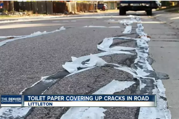 Using Toilet Paper For Road Repair In Littleton, Colorado