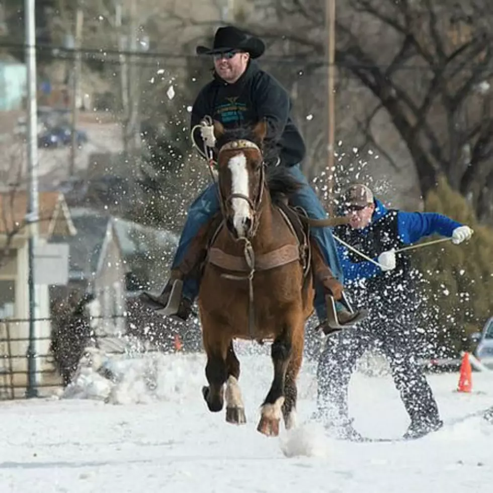 Wyoming&#8217;s Wildest Winter Sports: Horseback Skijoring and Bar Stool Racing [Video]