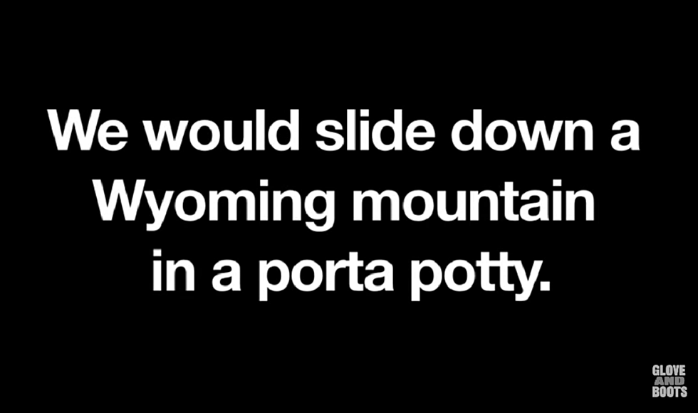 Wyoming Porta-Potty Sledding