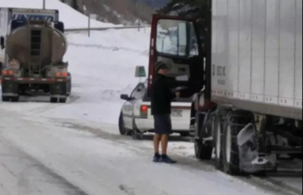 Stranded Drivers Get Delivery Pizza In Rocky Mountain Storm