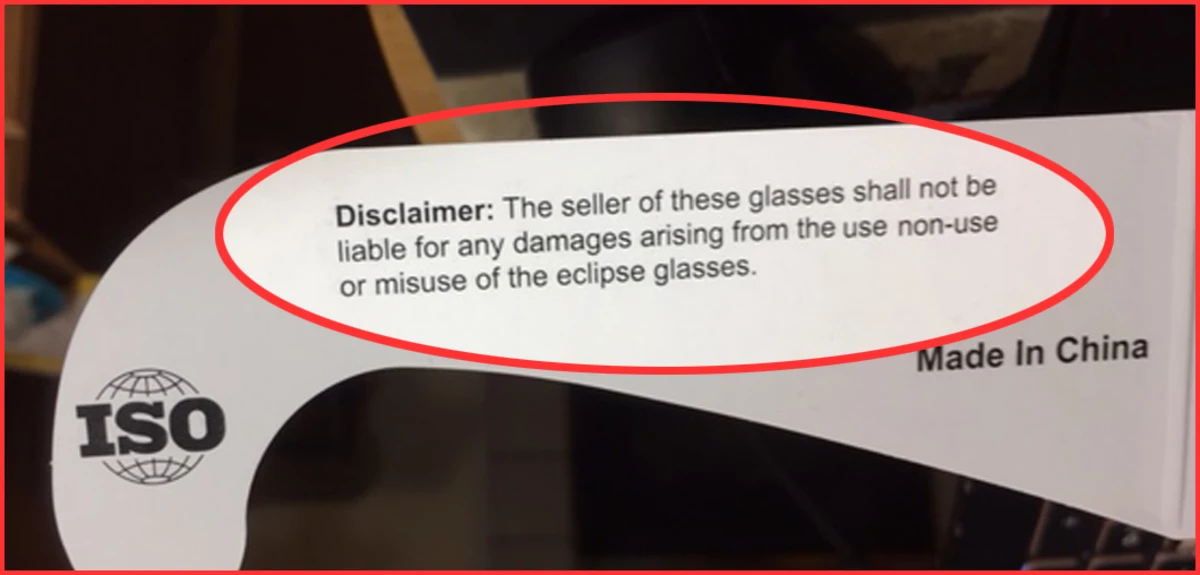 Beware Of Bogus Eclipse Glasses