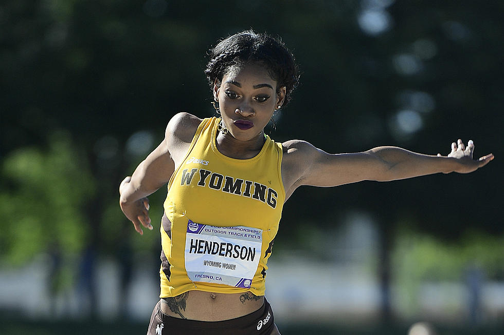Wyoming’s Ja’la Henderson Jumps at the NCAA Championships