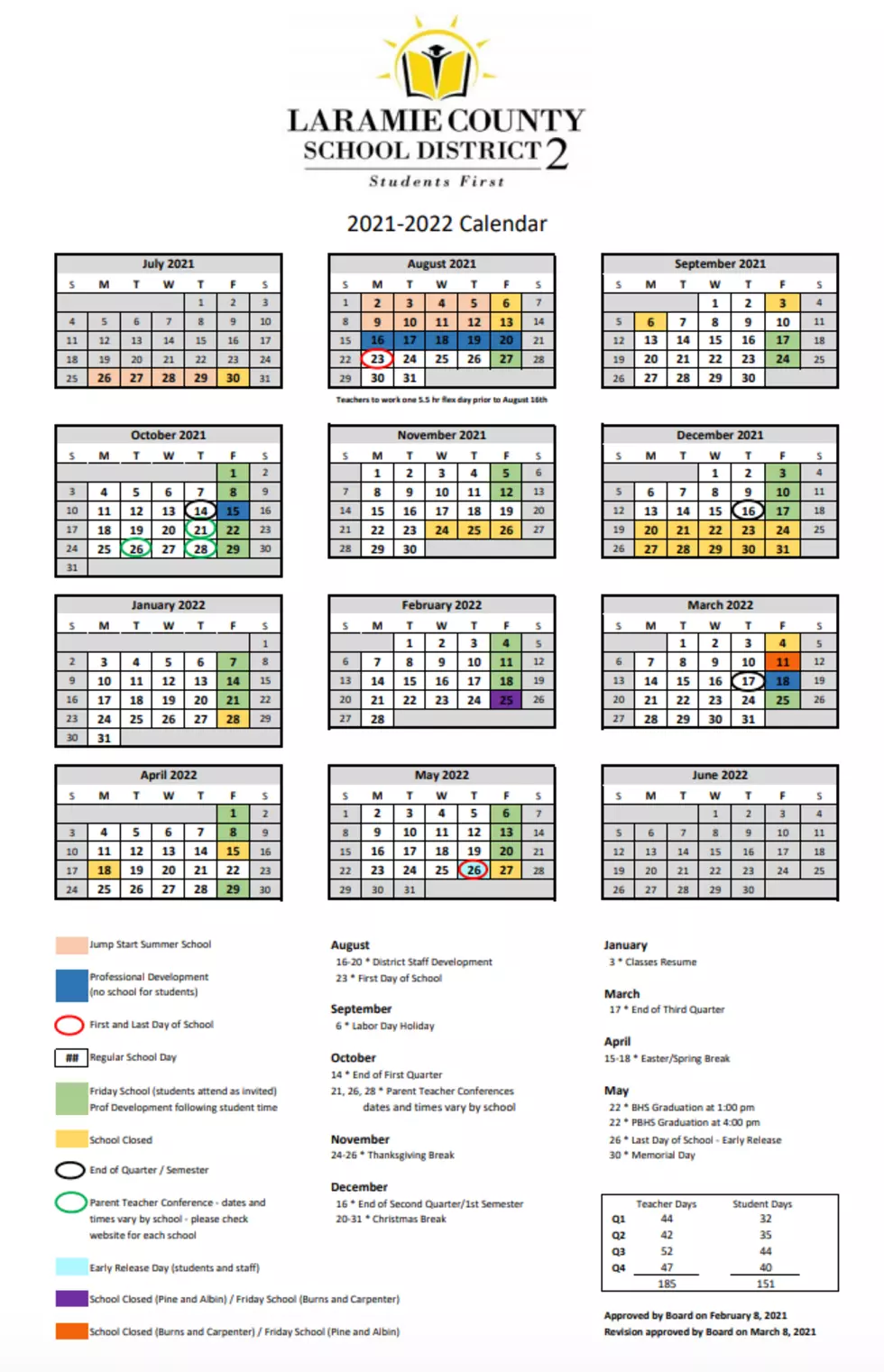 LCSD#2 21-22 school year