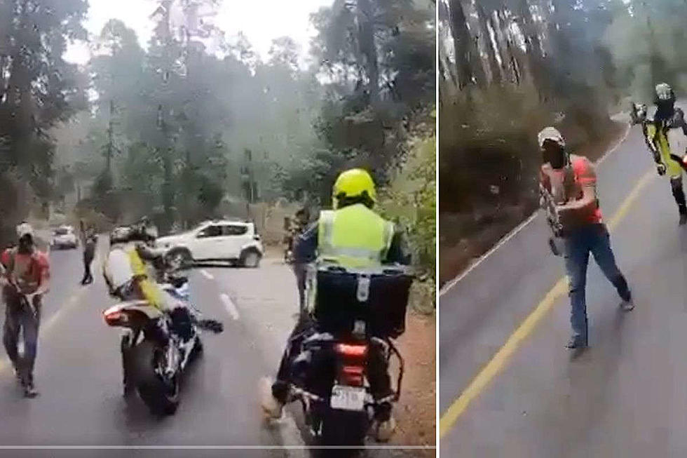 La Familia Michoacana apunta con armas y roban motos a bikers