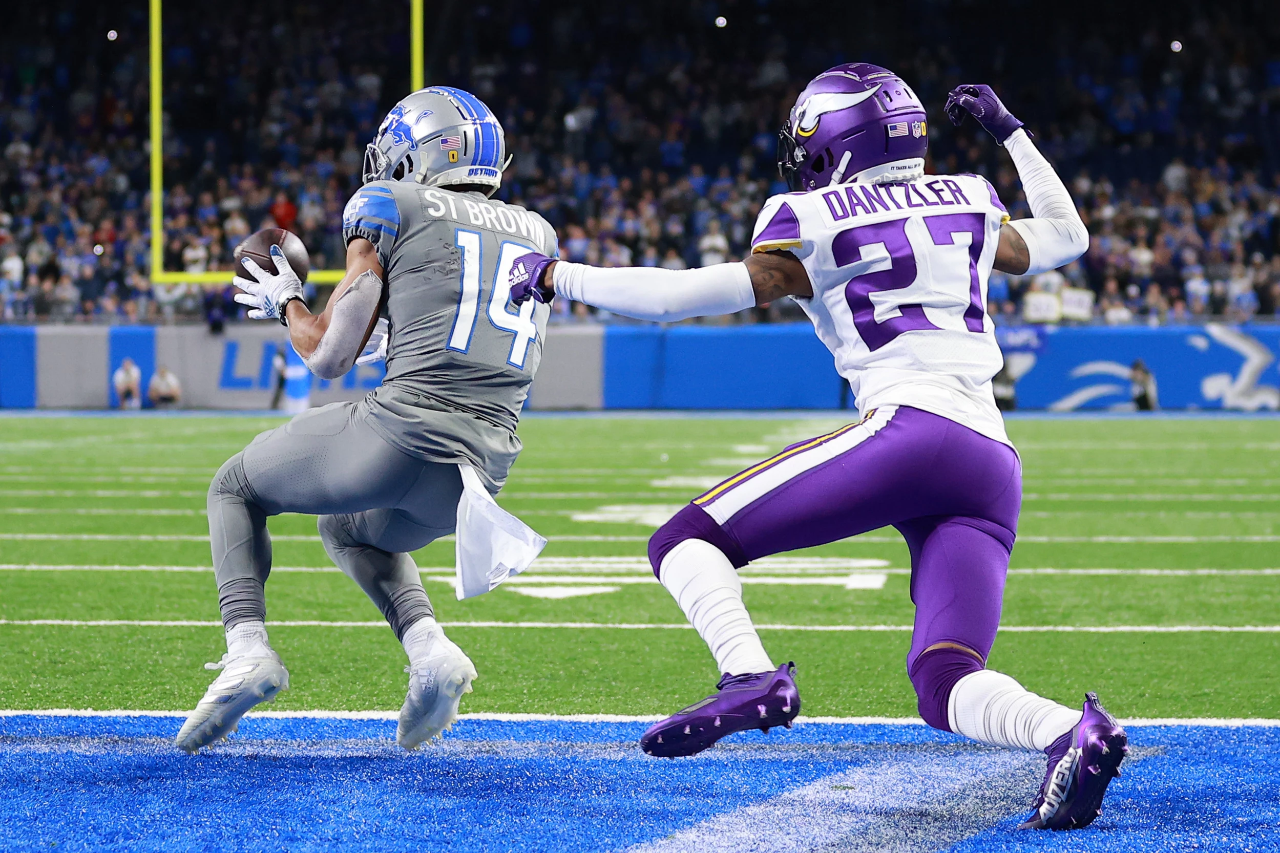 Breakout Lions star St. Brown will give Vikings another test