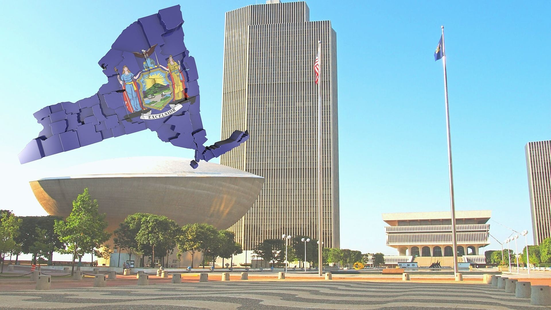 The Rainbow Flag  Visit the Empire State Plaza & New York State Capitol