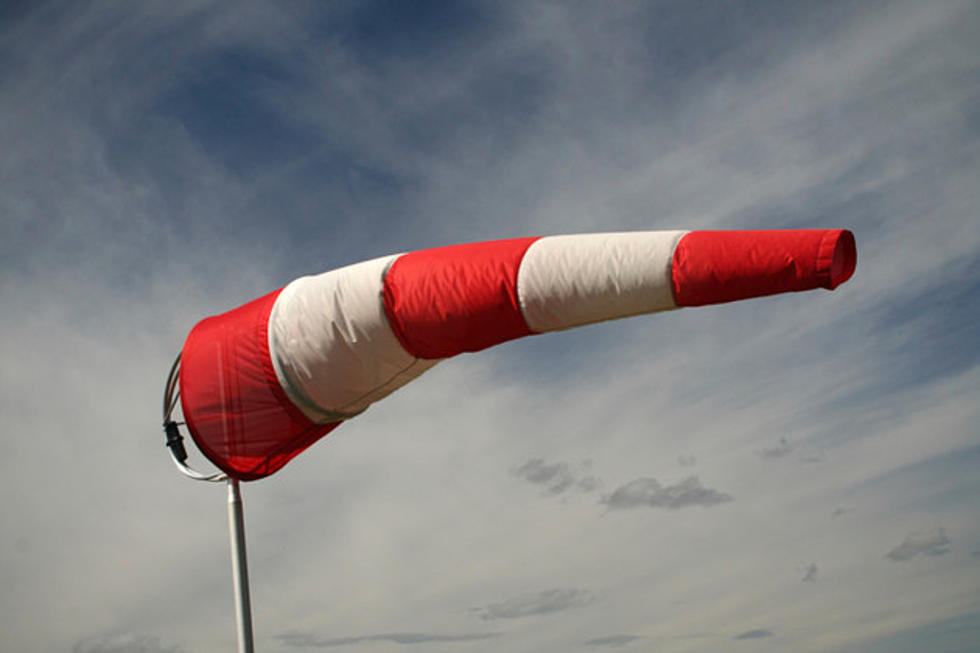 Strong Winds  in Casper and  Outer Drive Through Afternoon