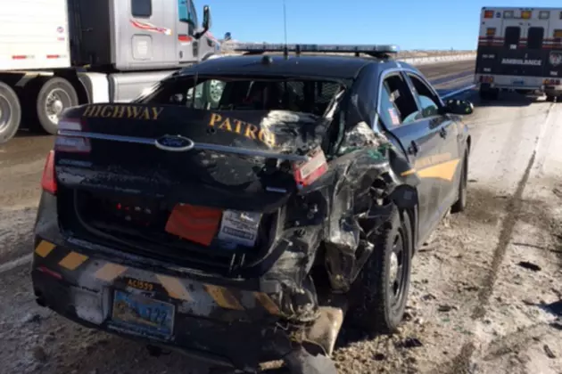 Wyoming Trooper Injured After Semi Strikes Cruiser on I-80