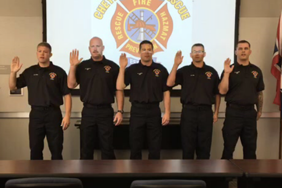 Cheyenne Fire Rescue Swears in Five New Recruits