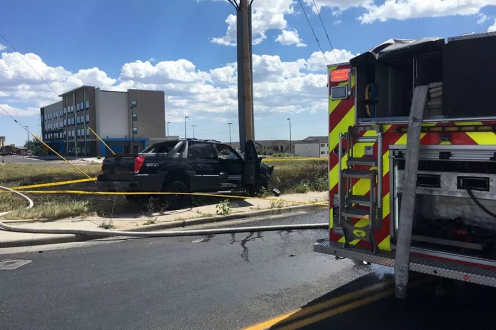 Pickup Crashes Into Power Pole in Cheyenne, Knocks Out Power