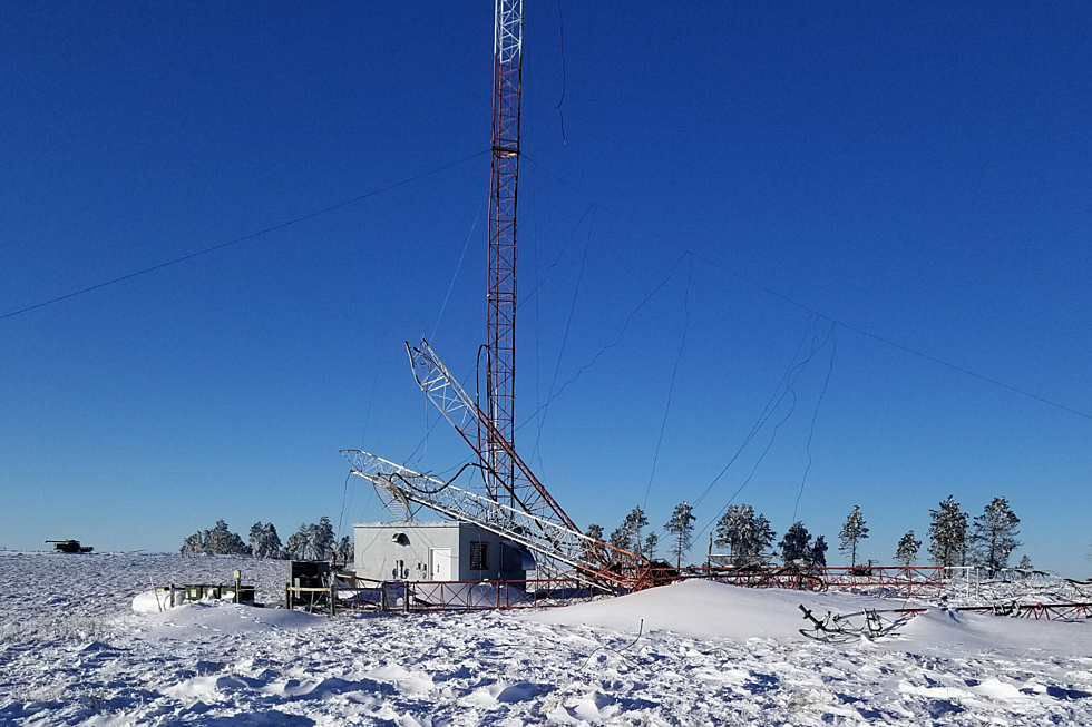 Storm Destroys Radio Antenna Tower
