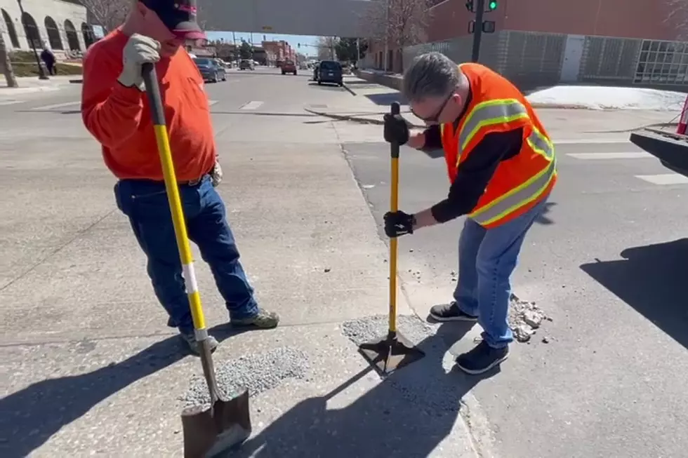 WATCH: Cheyenne Mayor Goes to Work Patching Potholes