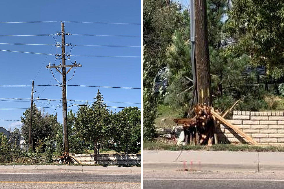 Car Hits Power Pole In Cheyenne, Drivers Urged To Avoid Area