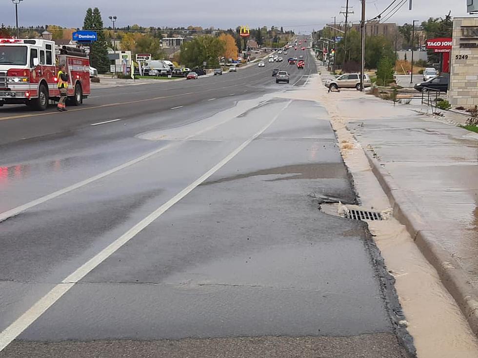 Part Of Yellowstone Road Closed Due To Water Line Break