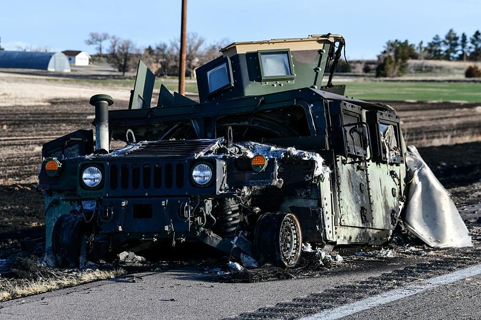 UPDATE: Burned F.E. Warren AFB Humvee Cleared From Highway