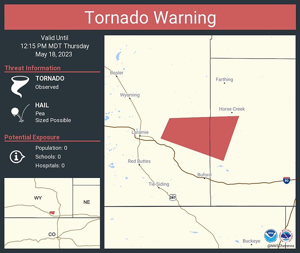 Tornado Warning Issued For Laramie County, Albany County