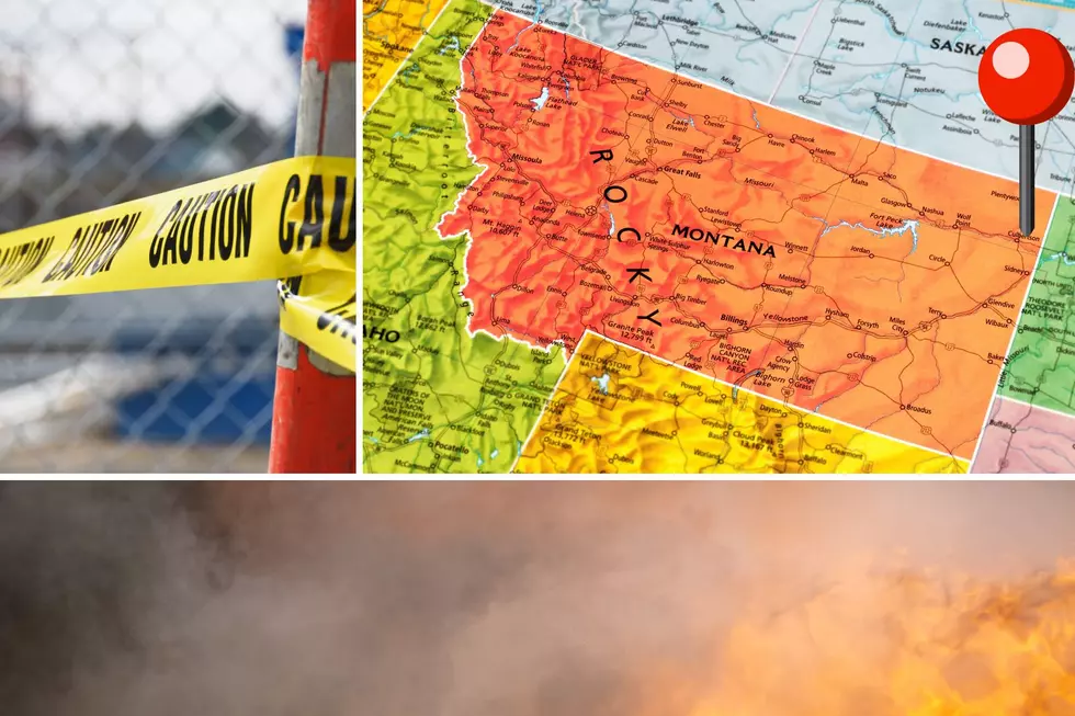 Photo: Explosion & Large Fire Near Bainville, Montana