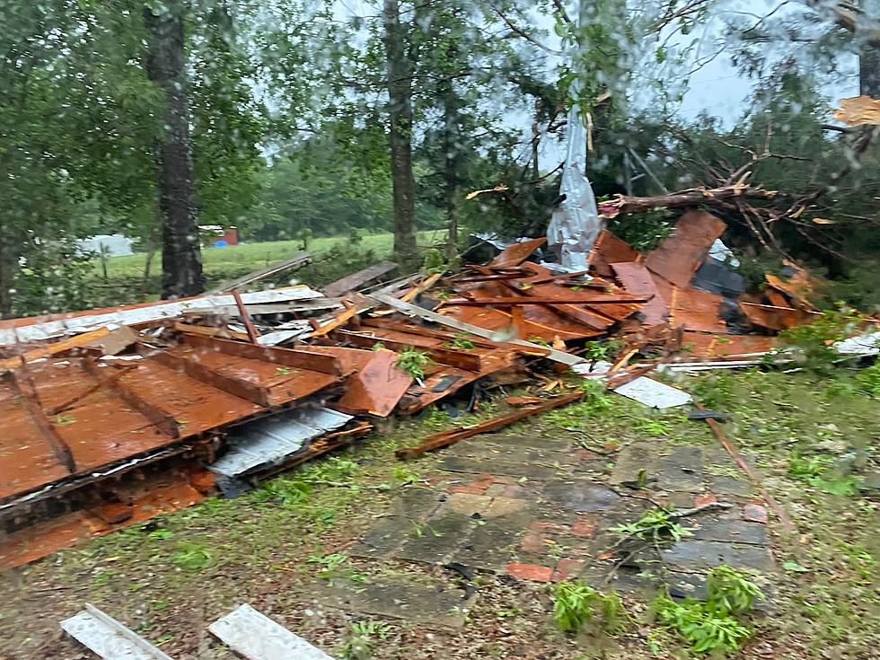 High Winds Destroy Mobile Home  Just Outside of Greensboro, Alabama