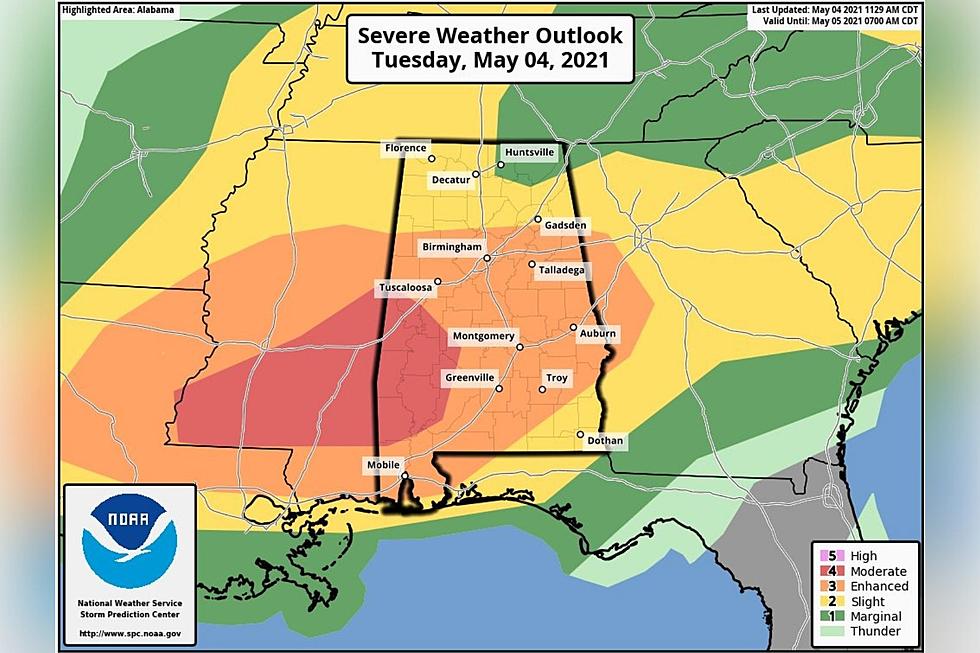 Portions of West Alabama Upgraded to Moderate Severe Weather Risk