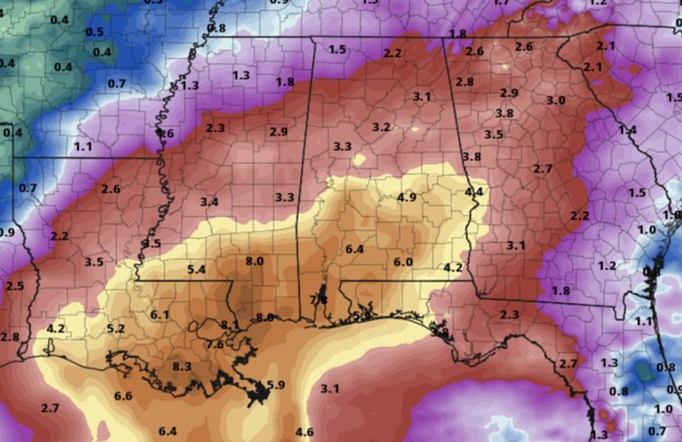 Tropical System in Gulf of Mexico Expected to Bring 3 Inches of Rainfall to Tuscaloosa, Alabama