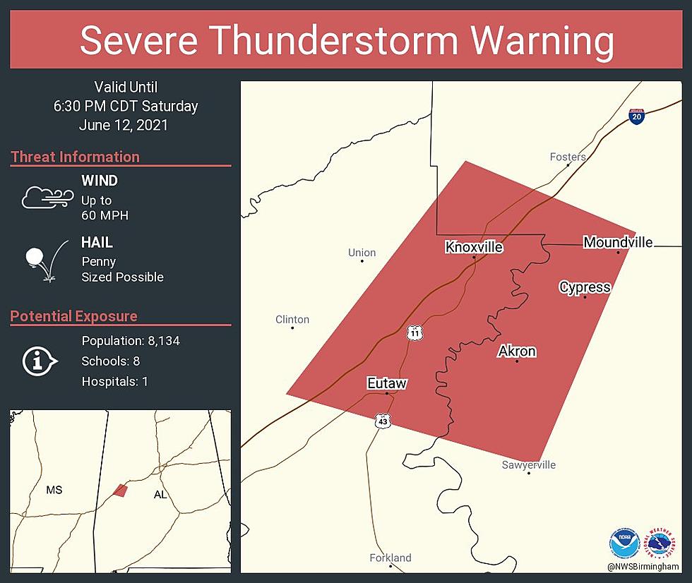 Severe Thunderstorm WARNING Issued for Portions of Tuscaloosa, Greene, and Hale Counties Until 6:30 PM