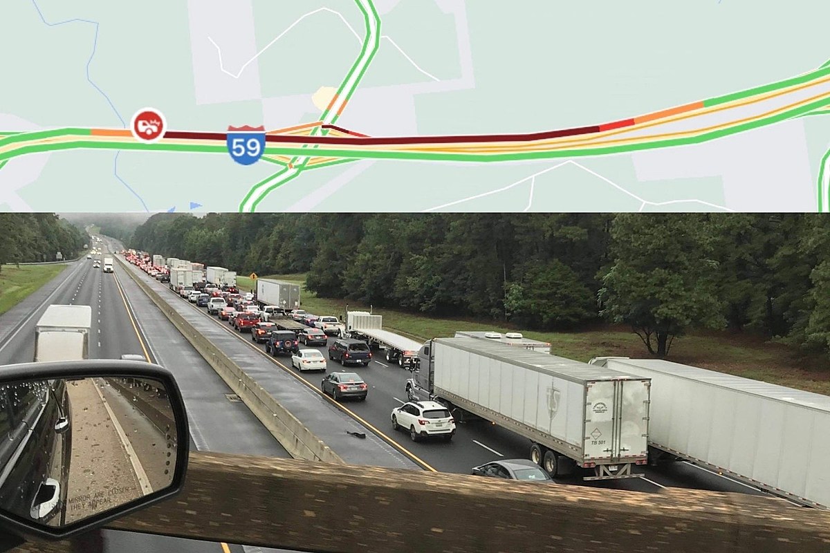Muddy Interstate Wreck Stalls Traffic Near Tuscaloosa, Alabama