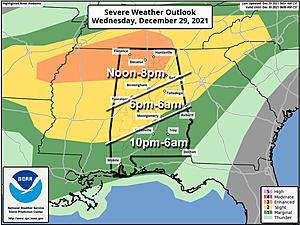 Be Prepared for Severe Weather Over the Next Few Days in Alabama