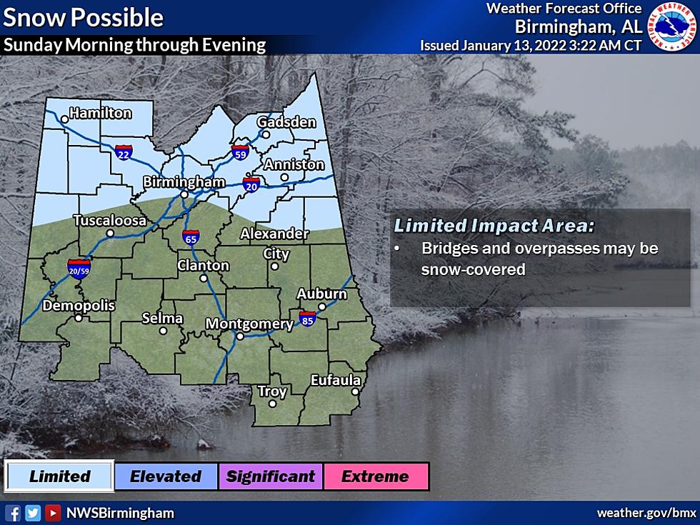 Will There be Snow This Weekend in Tuscaloosa, Alabama?