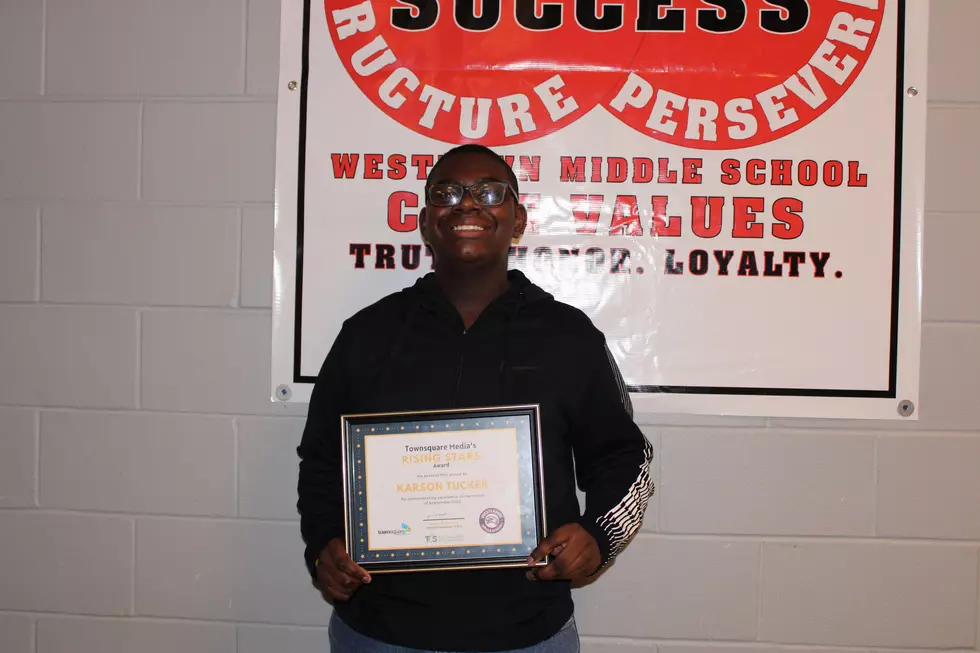 Westlawn Middle School&#8217;s Rising Star Student of the Month Recipient: Karson Tucker