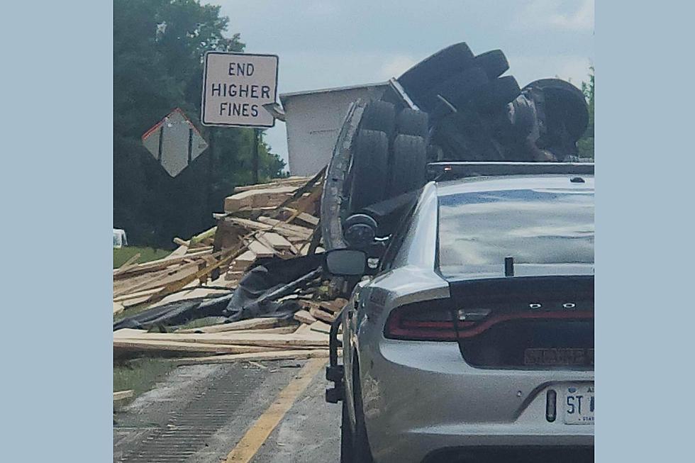 Lumber Truck Overturns on Highway 82 in Coker Causing Delays