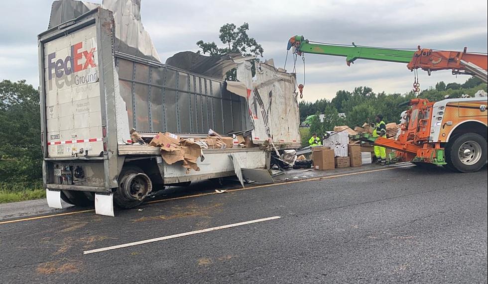 Friday Wreck Mangles FedEx Truck I-20 Outside Tuscaloosa, Spilling Packages and Snarling Traffic