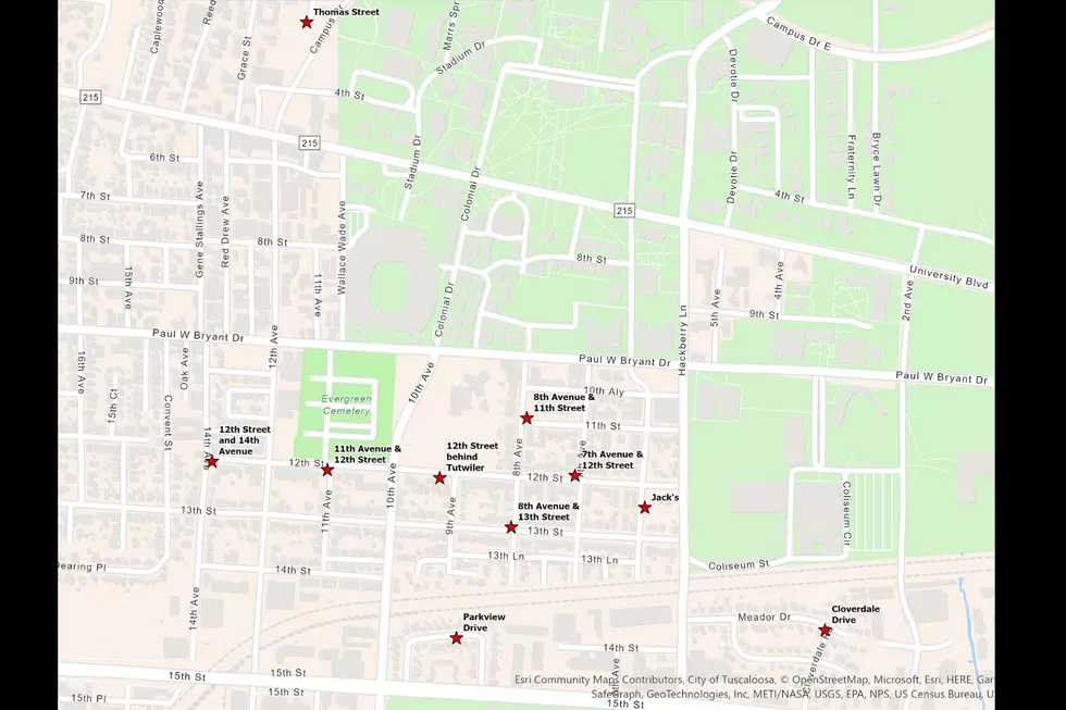 (map shared by city of Tuscaloosa)