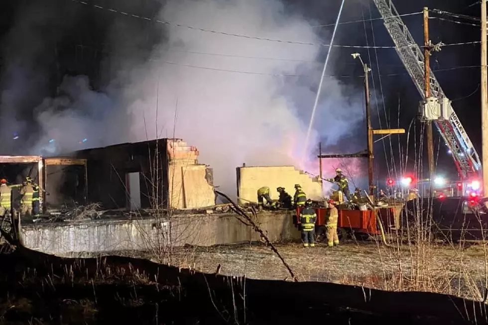 Reponse to a fire at a former fish processing plant in Rowley