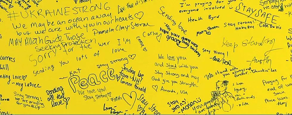 Screen shot of signatures on the NH Card for Ukraine