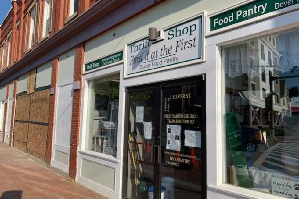 Dover Food Pantry after a car crashed through the front 8/4/22