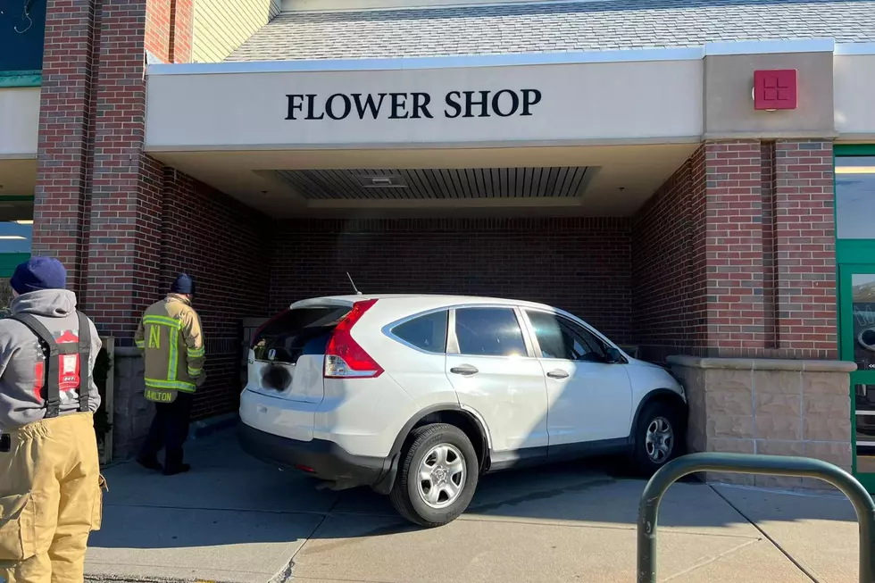 SUV after driving through the wall of Shaw's in Newburyport 11/19/22