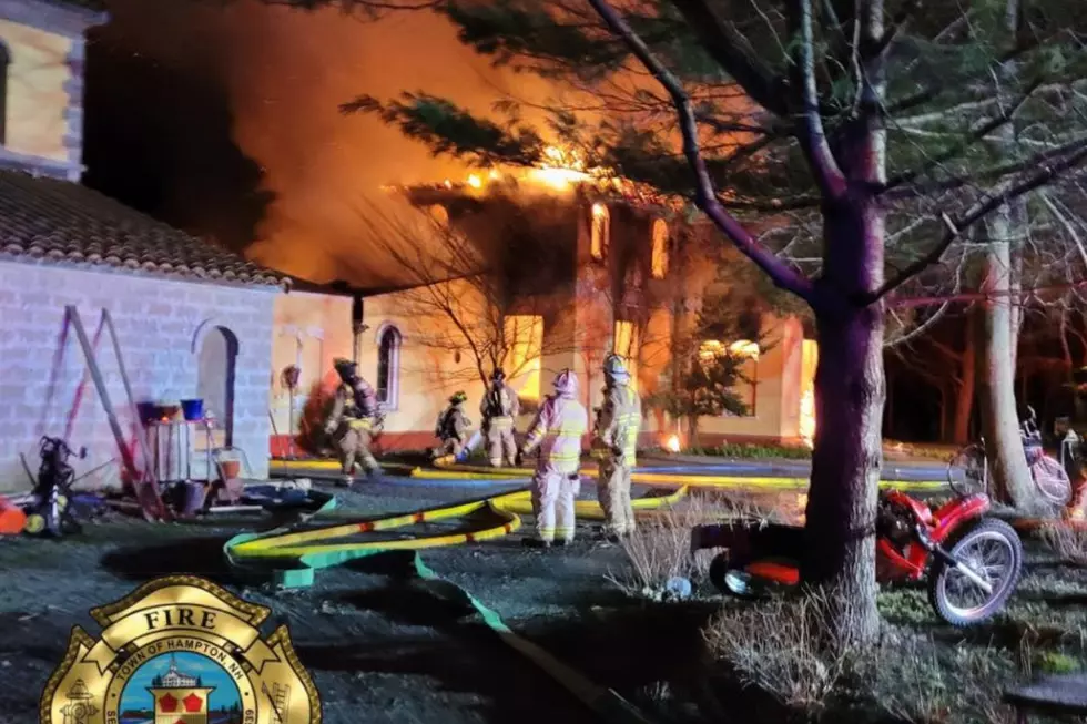 Rye, New Hampshire, Home Damaged by Fire