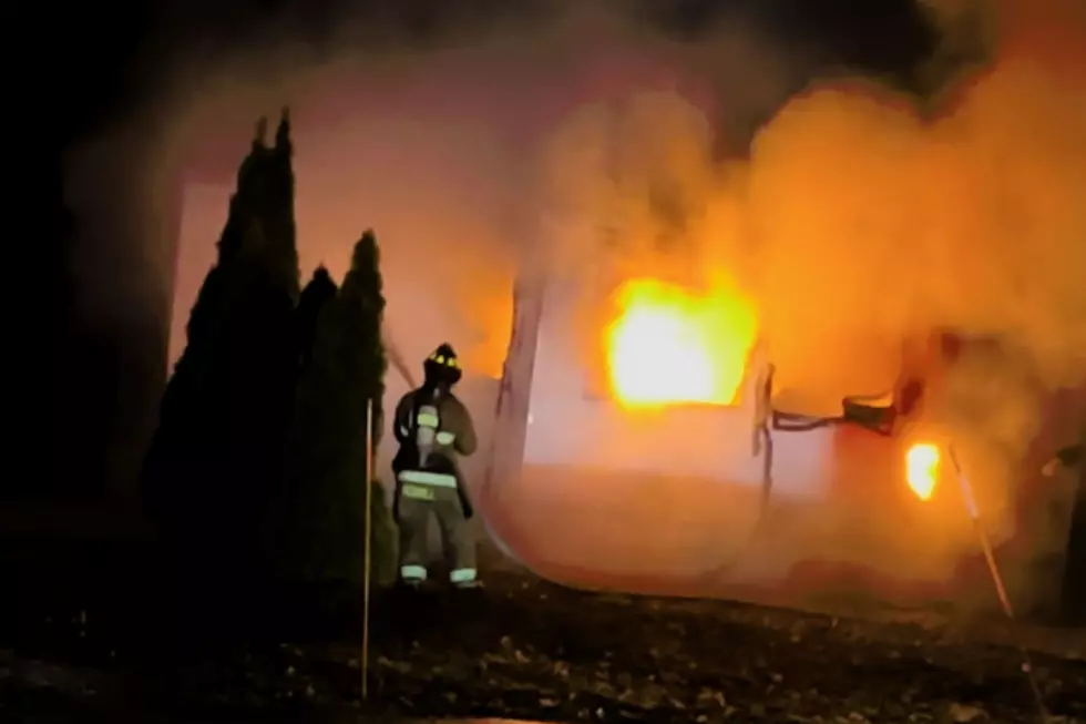 Mobile Home in Portsmouth, New Hampshire, Heavily Damaged by Fire