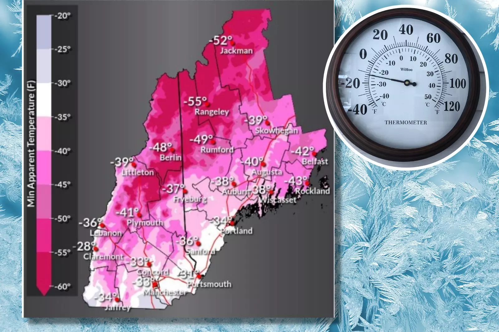 How Low Did the Wind Chill Go in New Hampshire, Maine?
