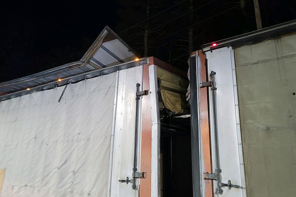 Truck Hits Low Hanging Wires, Roof Sheared in Rochester, New Hampshire