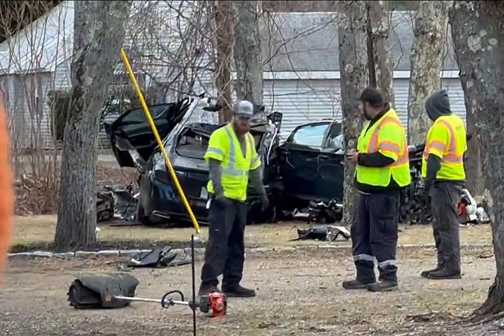 Impact of Horrific East Kingston, New Hampshire, Crash Rips Car in Half