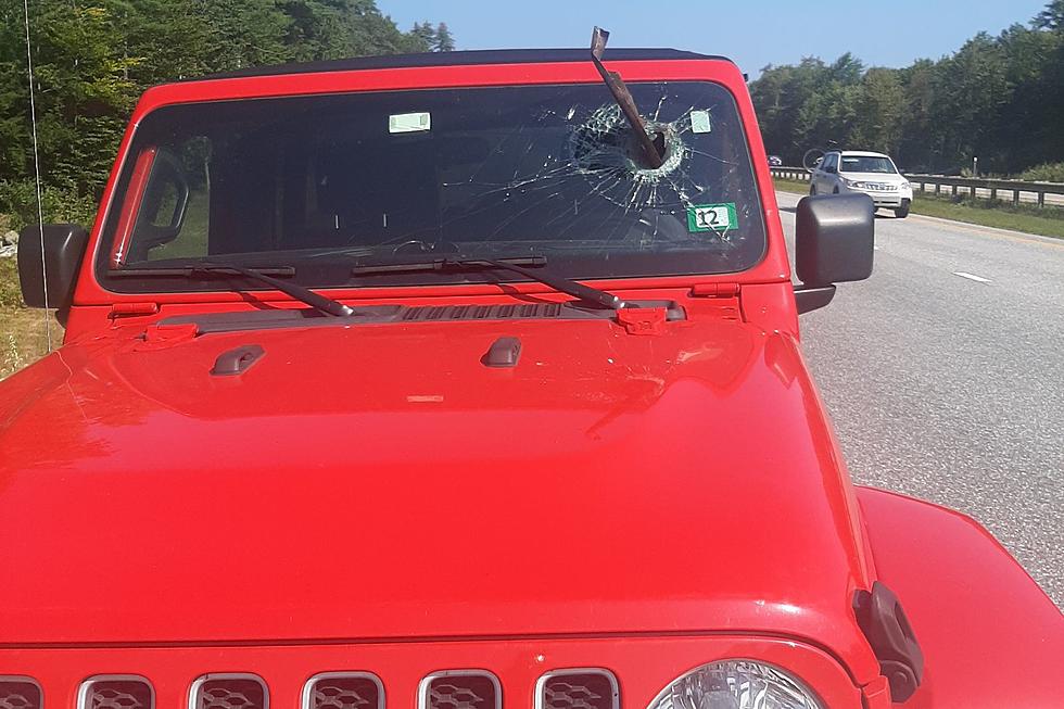 New Hampshire Woman Nearly Hit in Face With a Metal Spike Through Windshield