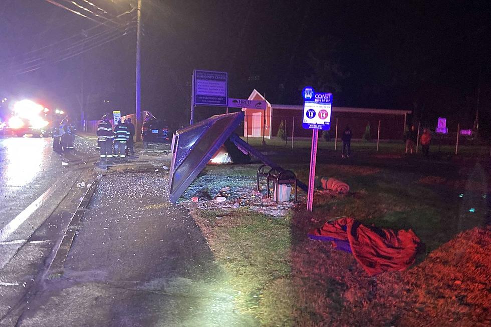 Woman Mows Down Rochester, New Hampshire, Bus Stop Shelter, Man Injured