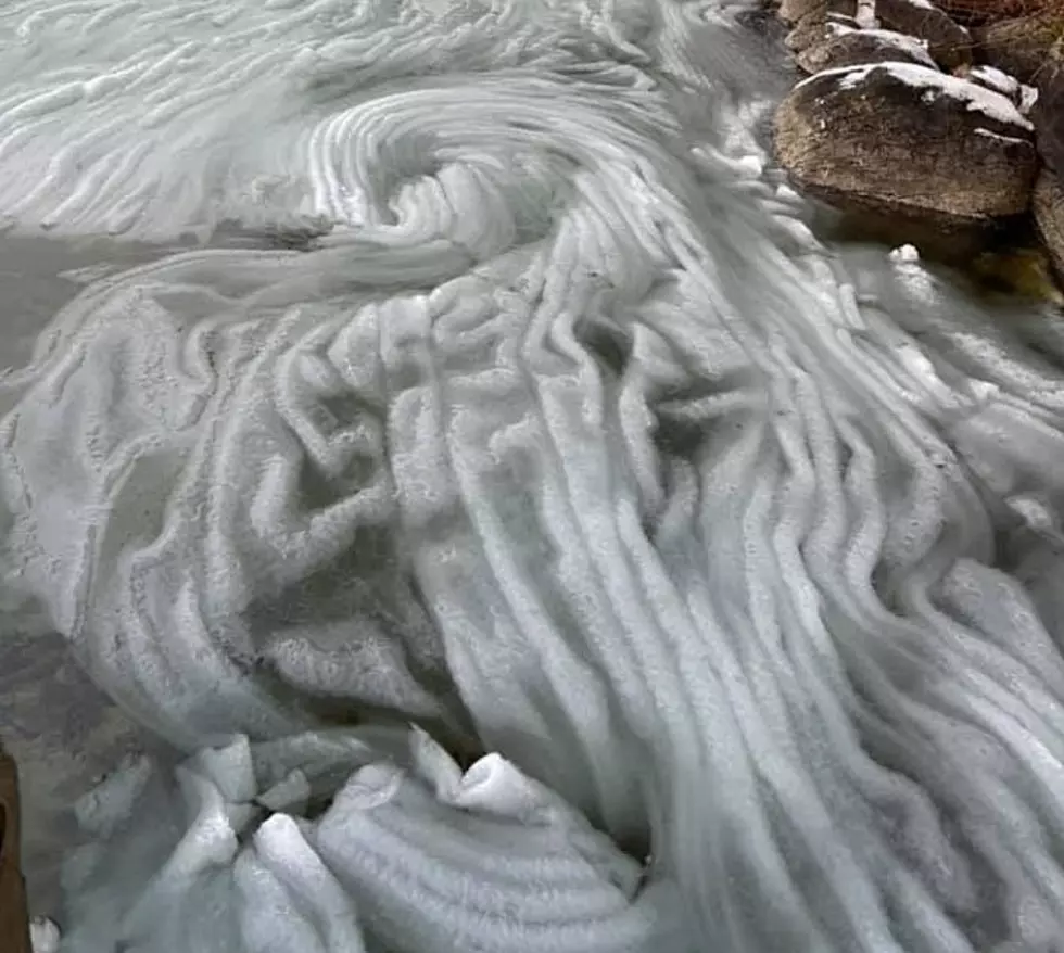 Strange New Hampshire Ice Formation at Lake Winnipesaukee